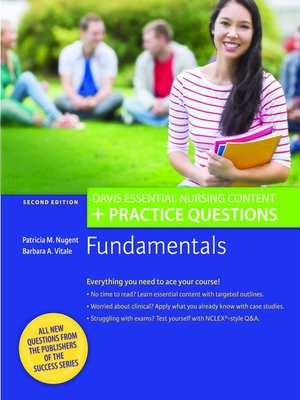 cover image of Fundamentals: Davis Essential Nursing Content Plus Practice Questions